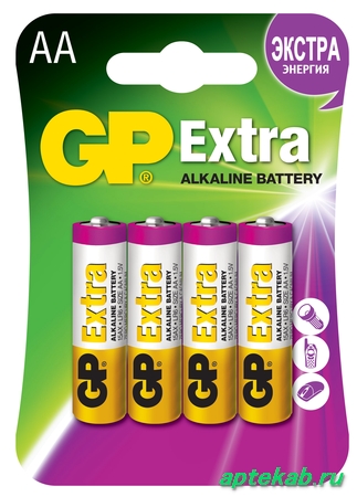 Батарейки алкалиновые gp extra lr6