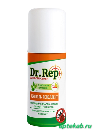 Доктор Реп аэрозоль - репеллент от клещей и комаров универсальный 100 мл