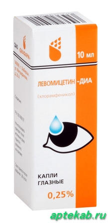 Левомицетин-диа капли гл. 0,25% 10мл (фл-кап)