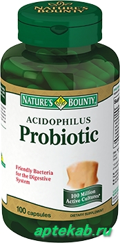 Нэйчес баунти ацидофилус пробиотик капс.