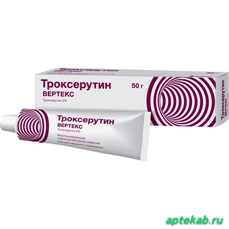 Троксерутин вертекс гель д/нар. прим. 2% (туба) 50г