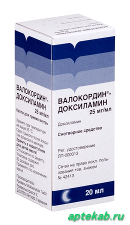 Валокордин-доксиламин капли 25мг/мл 20мл
